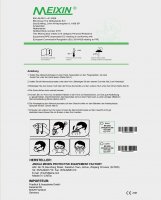 Meixin Atemschutzmaske FFP2 im 5er Set mit CE-Zertifikat 2797  Hochwertige Atemmaske  Anpassbare Staubmaske  Feinstaubmaske, Staubschutzmaske