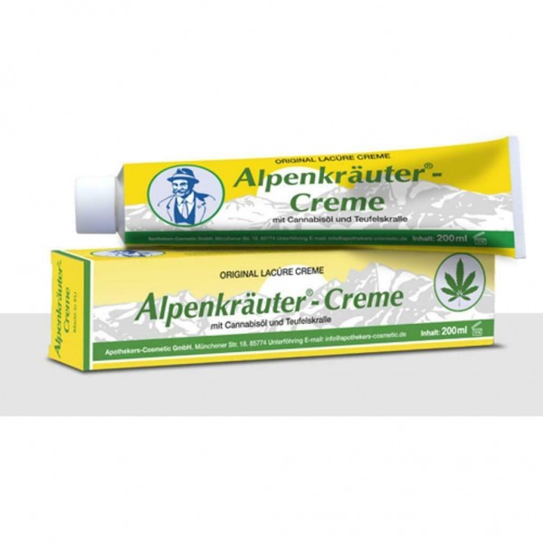 Alpenkr&auml;uter Creme mit Cannabis&ouml;l