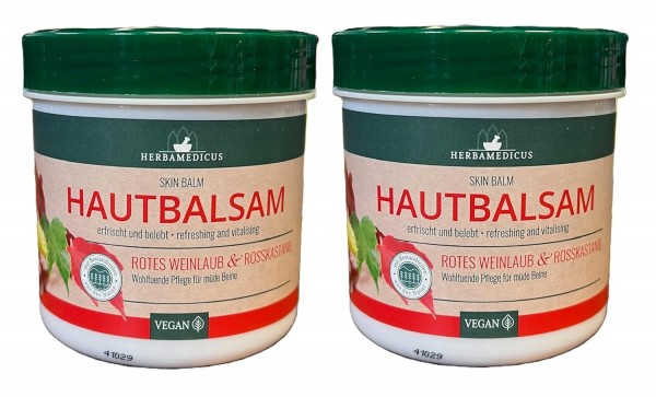 Herbamedicus Hautbalsam rotes Weinlaub &amp; Rosskastanien Gel 250 ml, 2er Set
