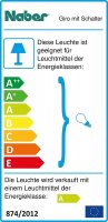 Naber Leuchte , Giro 705.4.150 mit Schalter, 348 mm