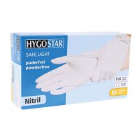 Hygostar Nitrilhandschuh SAFE LIGHT wei&szlig; L puderfrei