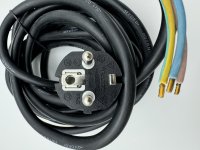 Schukostecker Typ F mit Au&szlig;enkabel, 5m, schwarz , 3...