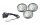 LED-Anbaul.-Set 3x1,2W silver, rund 4er